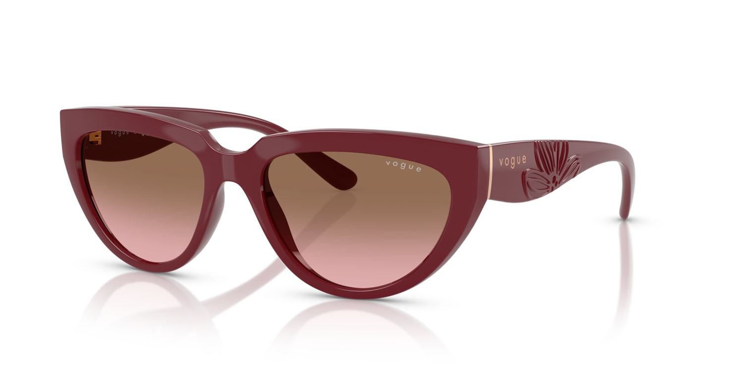 Sunglasses Vogue VO 5629S (304814) color bordeaux full shape irregular lenses rosa sfumato marrone