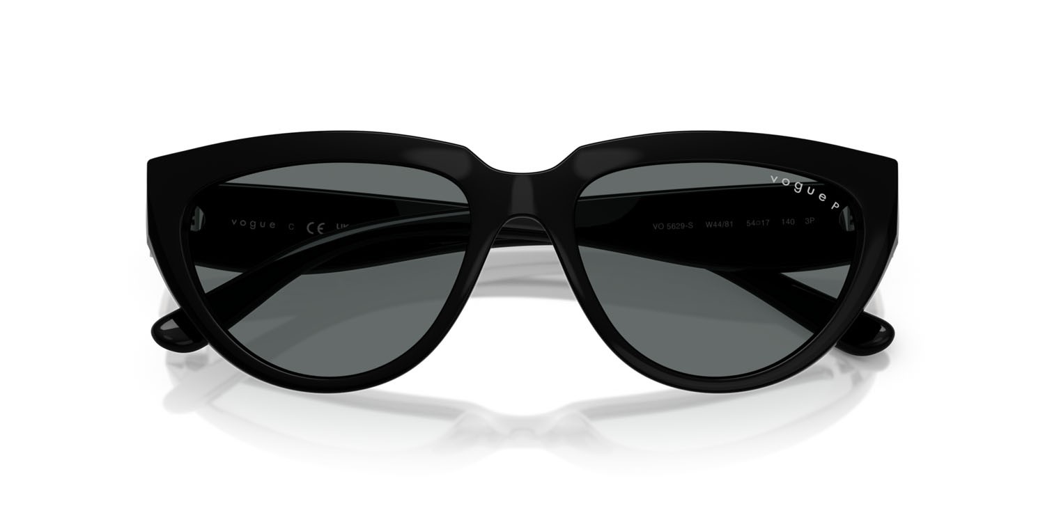 Sunglasses Vogue VO 5629S (W44/81) color nero shape irregular lenses polar grigio scuro