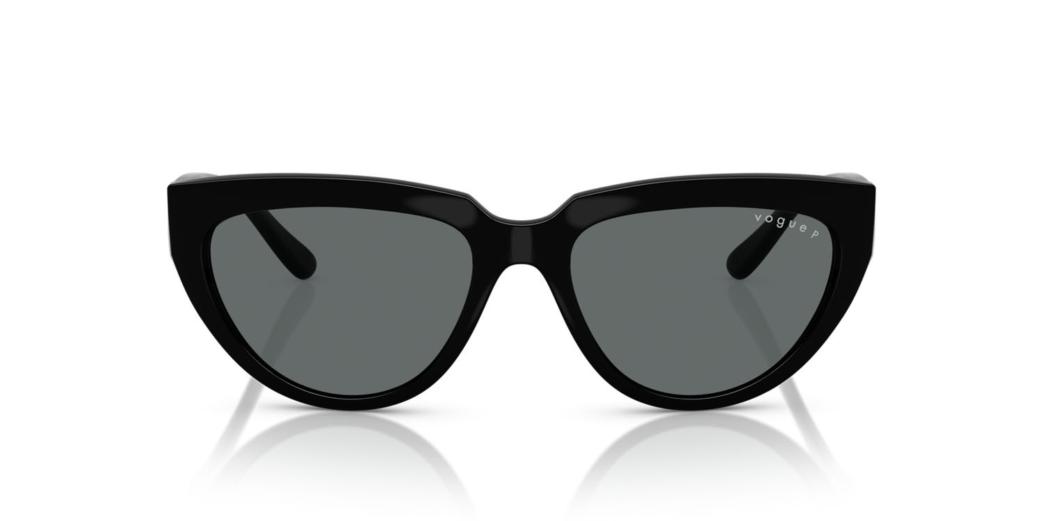 Sunglasses Vogue VO 5629S (W44/81) color nero shape irregular lenses polar grigio scuro