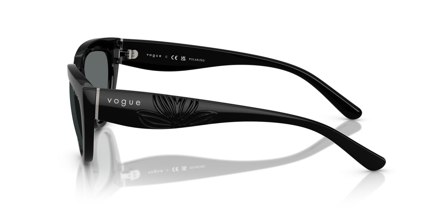 Sunglasses Vogue VO 5629S (W44/81) color nero shape irregular lenses polar grigio scuro