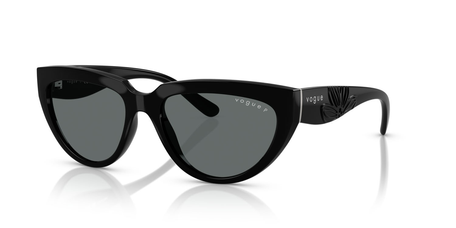 Sunglasses Vogue VO 5629S (W44/81) color nero shape irregular lenses polar grigio scuro