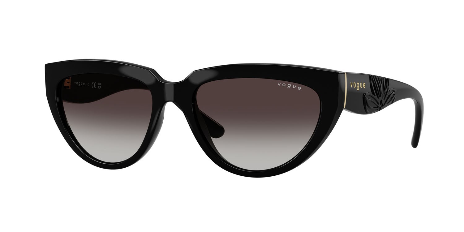 Occhiali da sole Vogue VO 5629S (W44/8G) colore nero forma irregolare lenti sfumato grigio