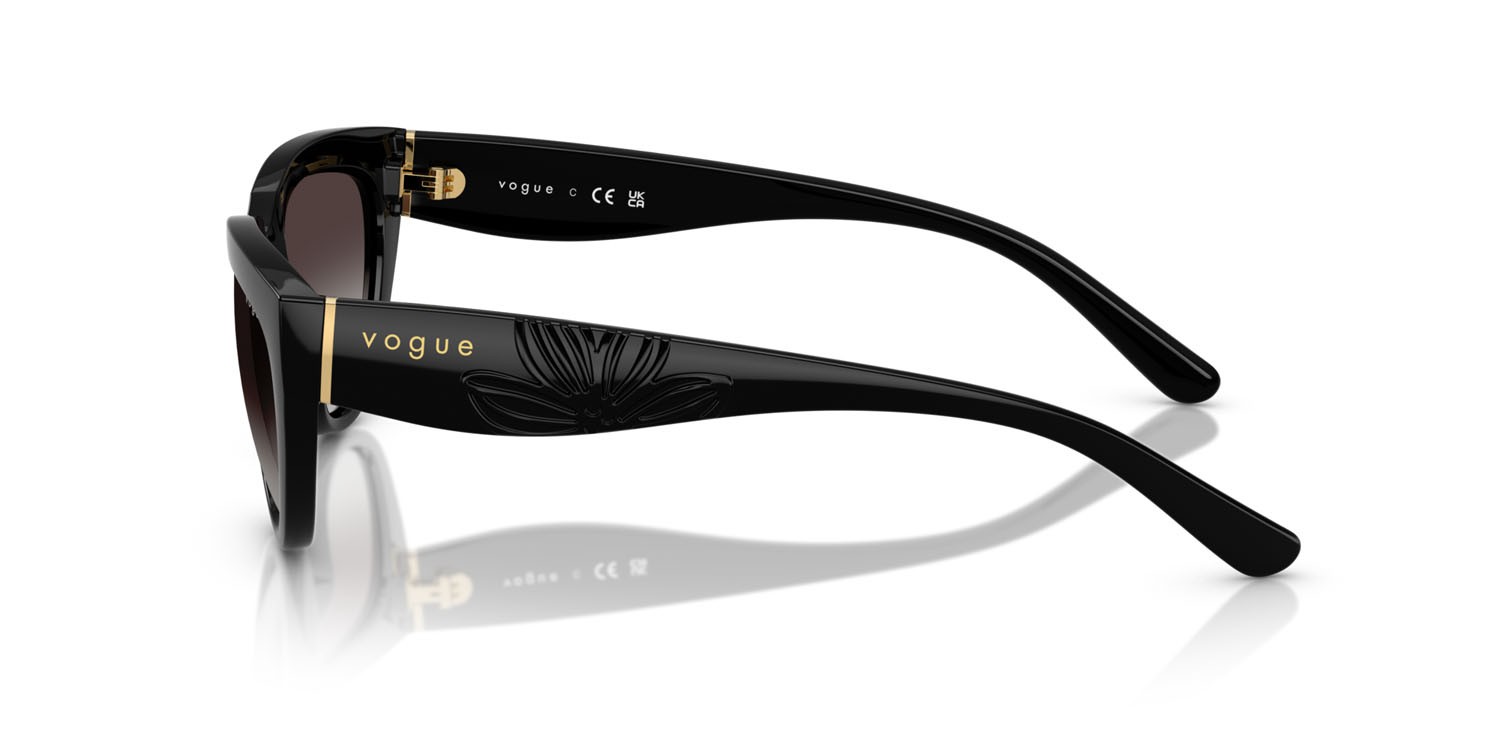 Occhiali da sole Vogue VO 5629S (W44/8G) colore nero forma irregolare lenti sfumato grigio
