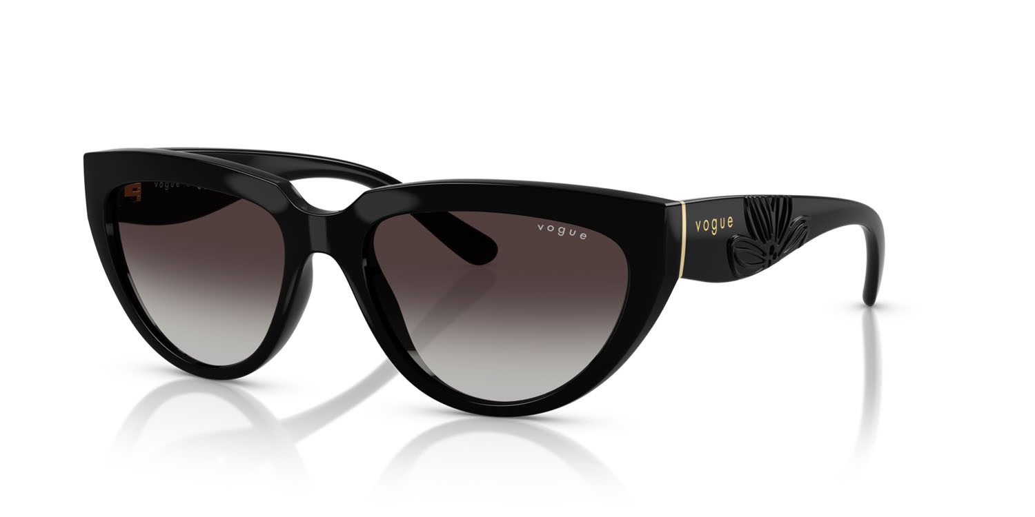 Occhiali da sole Vogue VO 5629S (W44/8G) colore nero forma irregolare lenti sfumato grigio
