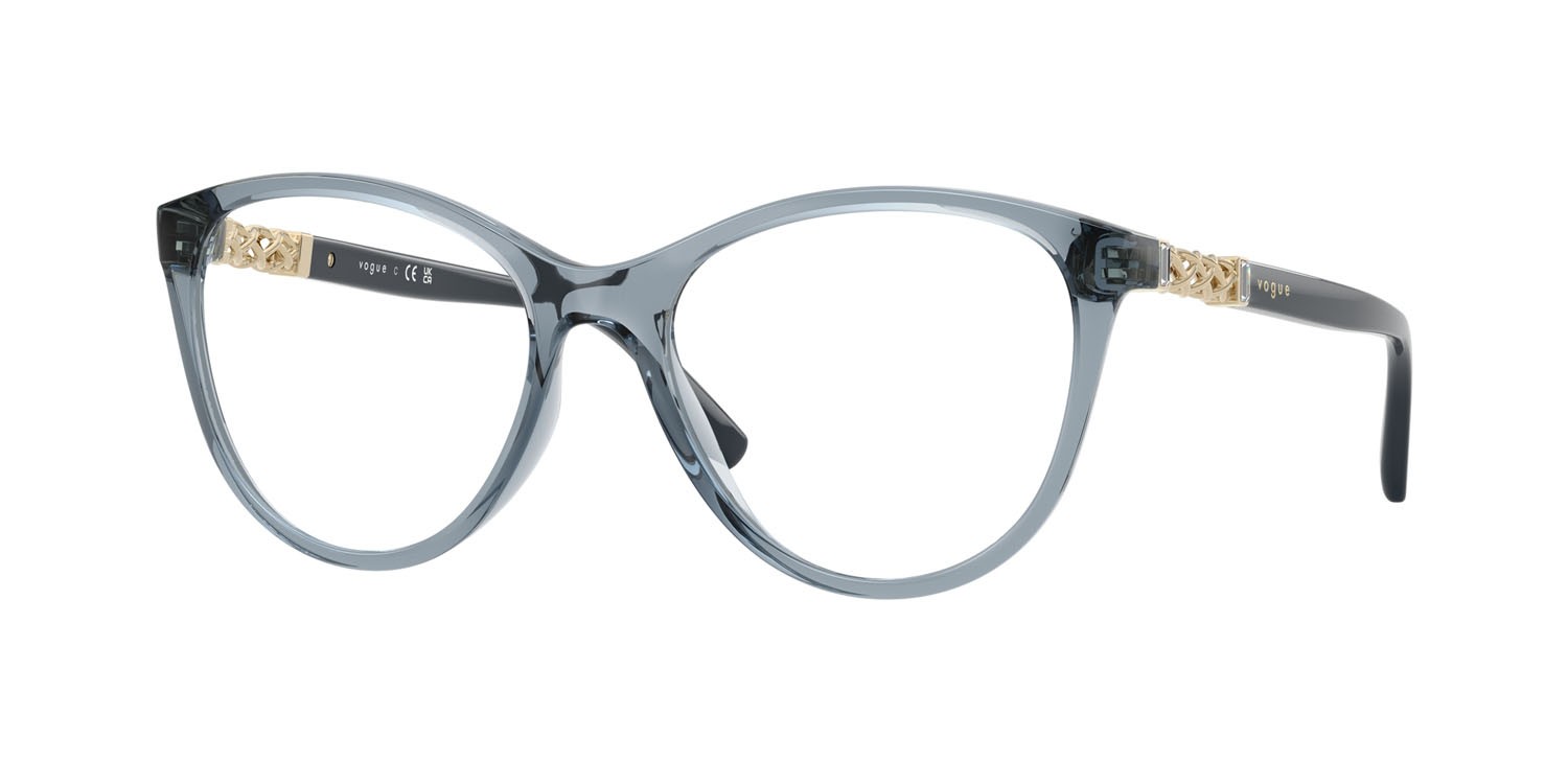 Occhiali da vista Vogue VO 5631B (2966) colore azzurro trasparente forma pantos lenti lente demo