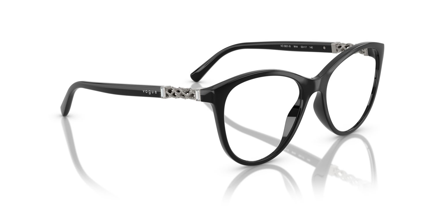 Occhiali da vista Vogue VO 5631B (W44) colore nero forma pantos lenti lente demo
