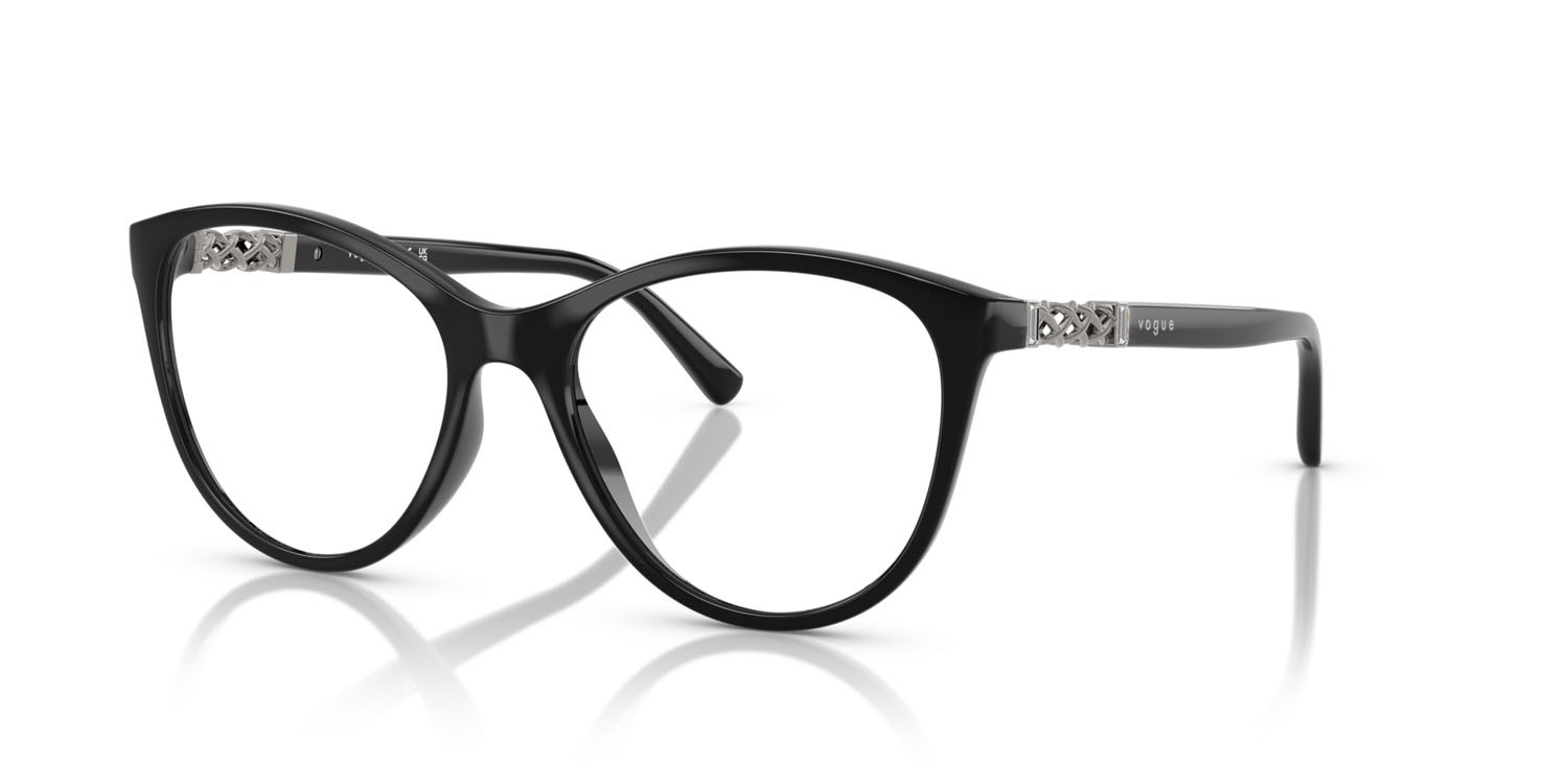 Occhiali da vista Vogue VO 5631B (W44) colore nero forma pantos lenti lente demo