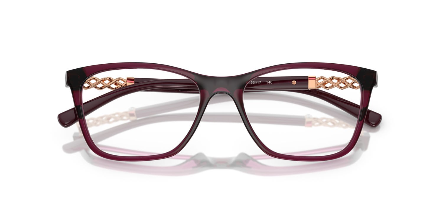 Eyeglasses Vogue VO 5632B (2989) color rosso ciliegia trasparente shape square lenses lente demo