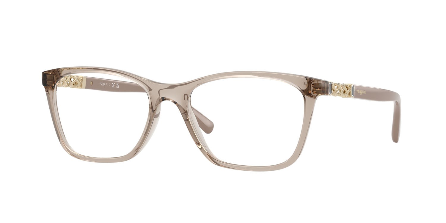 Eyeglasses Vogue VO 5632B (2990) color caramello trasparente shape square lenses lente demo