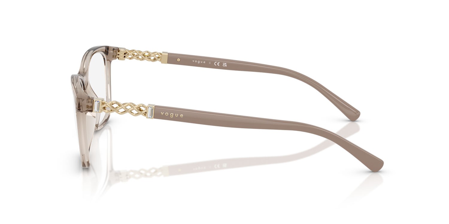 Eyeglasses Vogue VO 5632B (2990) color caramello trasparente shape square lenses lente demo