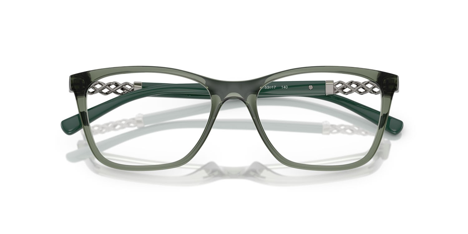 Eyeglasses Vogue VO 5632B (3086) color verde germano reale trasparente shape square lenses lente demo