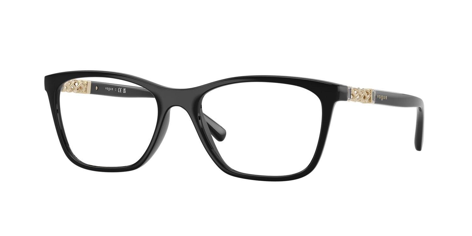 Eyeglasses Vogue VO 5632B (W44) color nero shape square lenses lente demo