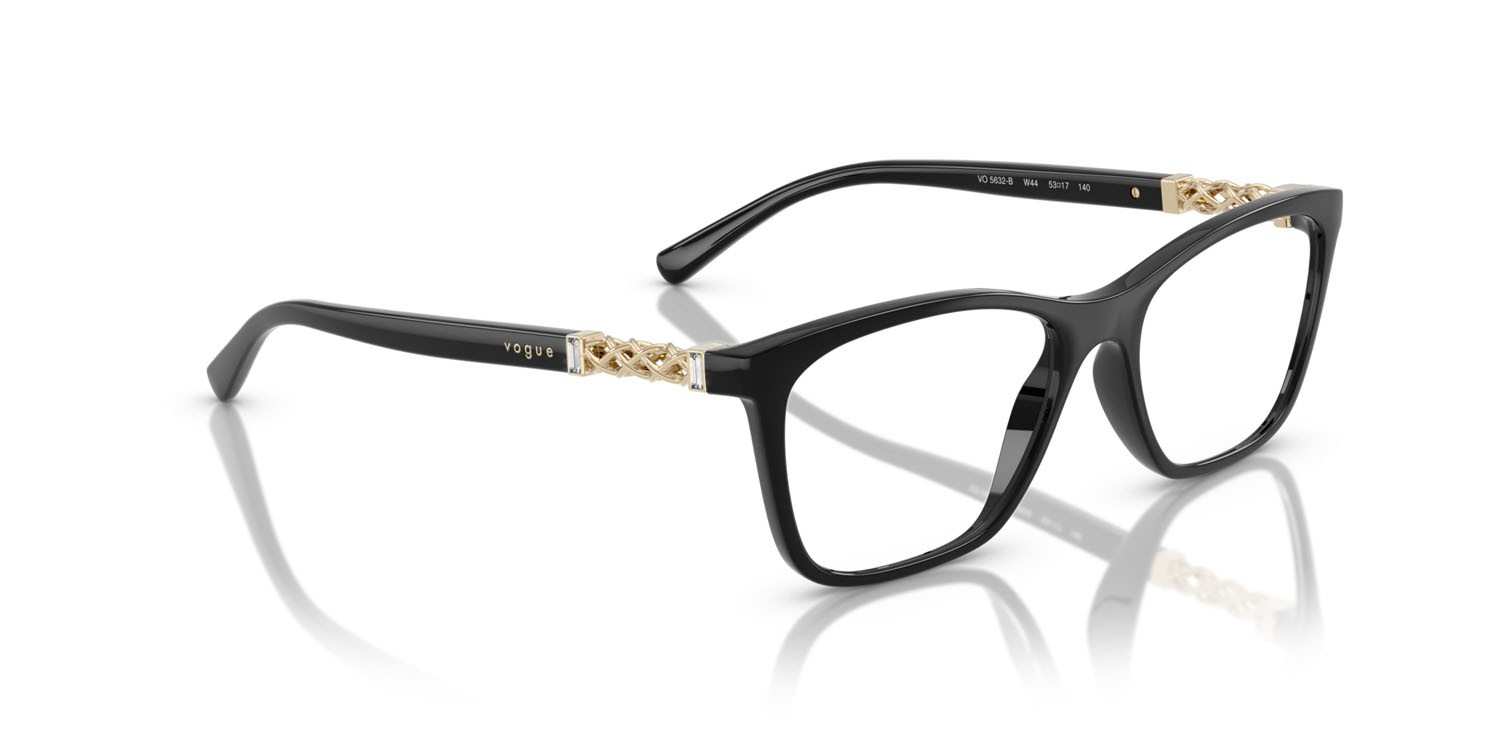 Eyeglasses Vogue VO 5632B (W44) color nero shape square lenses lente demo