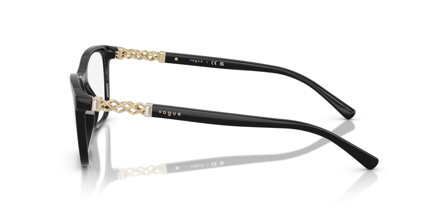 Eyeglasses Vogue VO 5632B (W44) color nero shape square lenses lente demo