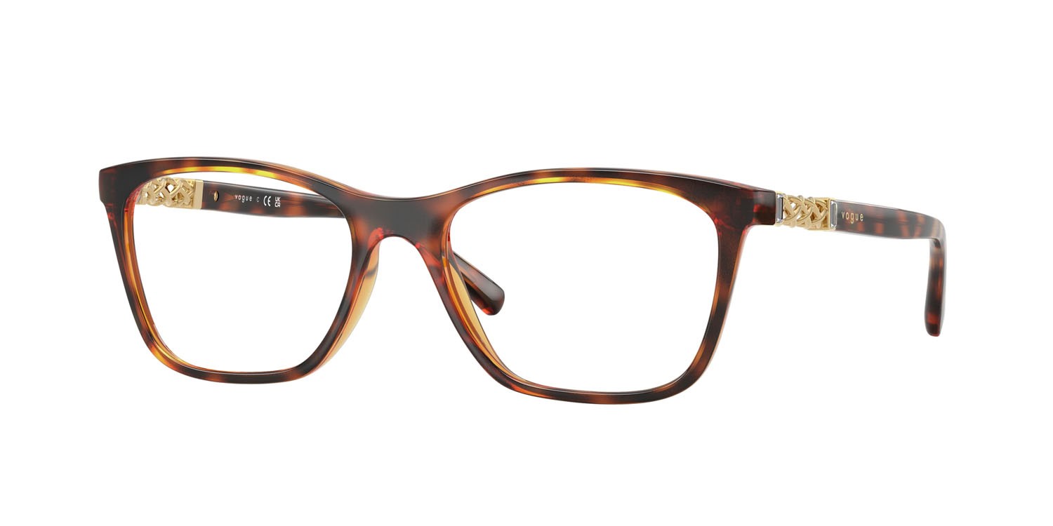 Eyeglasses Vogue VO 5632B (W656) color havana scuro shape square lenses lente demo