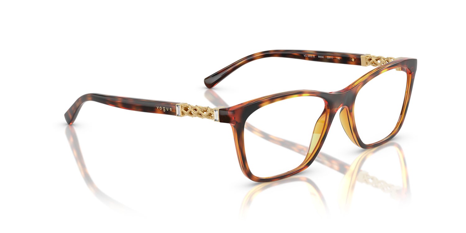 Eyeglasses Vogue VO 5632B (W656) color havana scuro shape square lenses lente demo