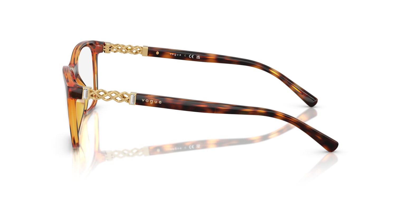 Eyeglasses Vogue VO 5632B (W656) color havana scuro shape square lenses lente demo