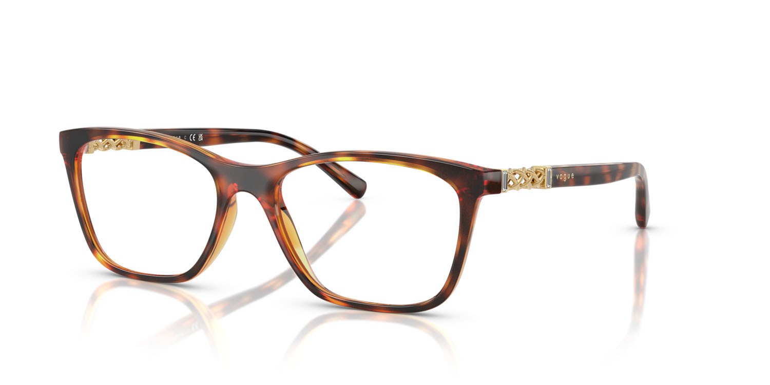 Eyeglasses Vogue VO 5632B (W656) color havana scuro shape square lenses lente demo