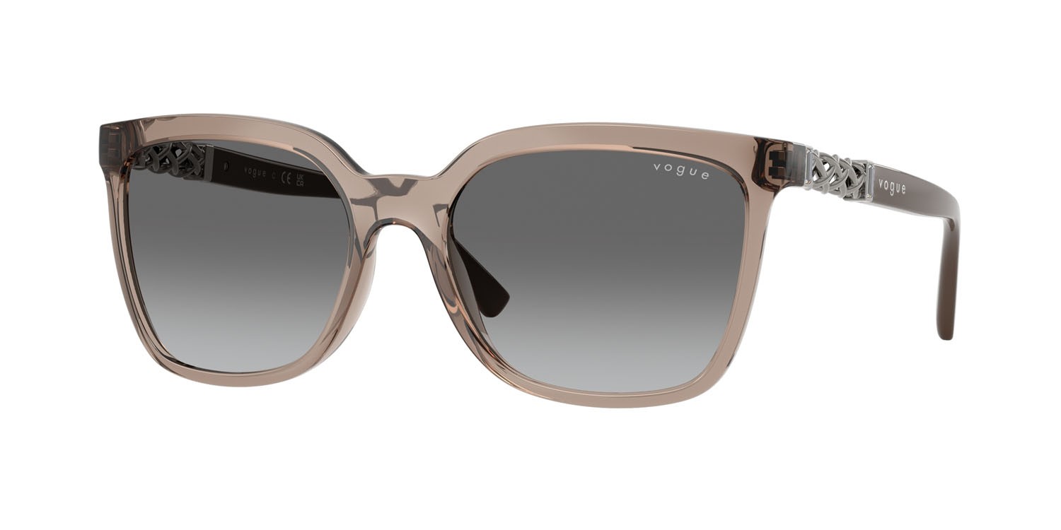 Sunglasses Vogue VO 5633SB (294011) color marrone trasparente shape square lenses grigio sfumato