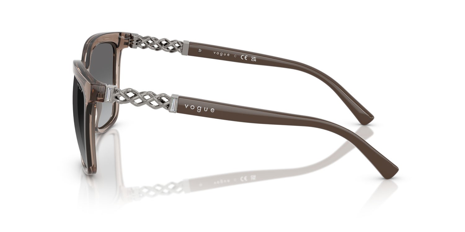 Sunglasses Vogue VO 5633SB (294011) color marrone trasparente shape square lenses grigio sfumato