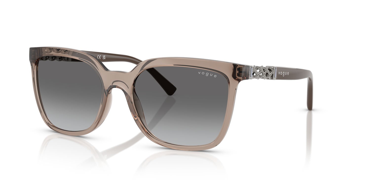 Sunglasses Vogue VO 5633SB (294011) color marrone trasparente shape square lenses grigio sfumato