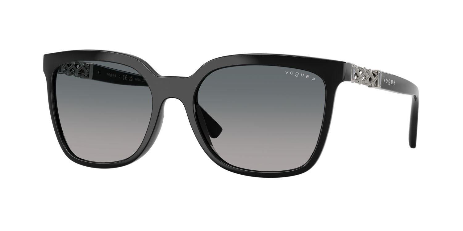 Sunglasses Vogue VO 5633SB (W44/8S) color nero shape square lenses grey gradient blue polar
