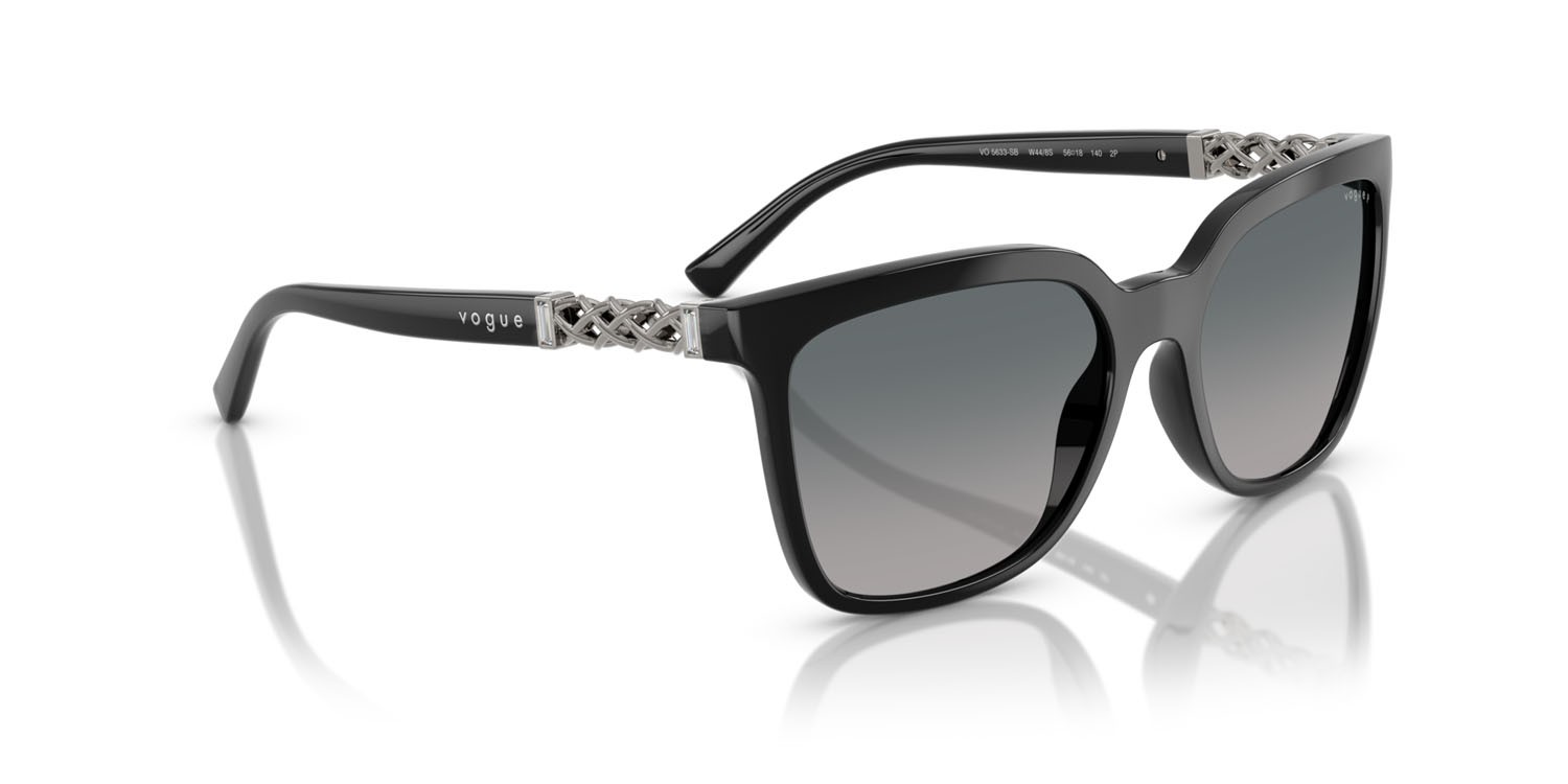 Sunglasses Vogue VO 5633SB (W44/8S) color nero shape square lenses grey gradient blue polar
