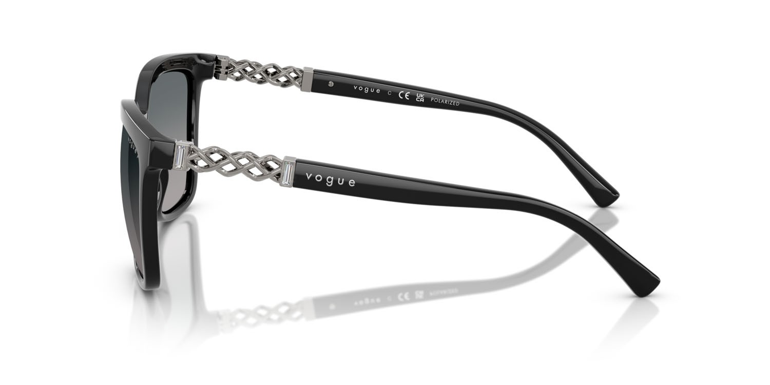 Sunglasses Vogue VO 5633SB (W44/8S) color nero shape square lenses grey gradient blue polar