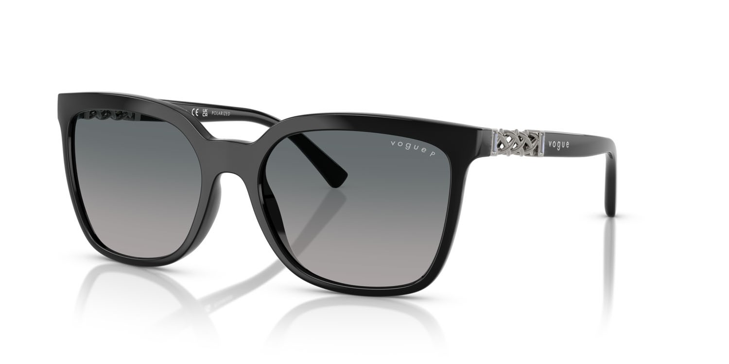 Sunglasses Vogue VO 5633SB (W44/8S) color nero shape square lenses grey gradient blue polar