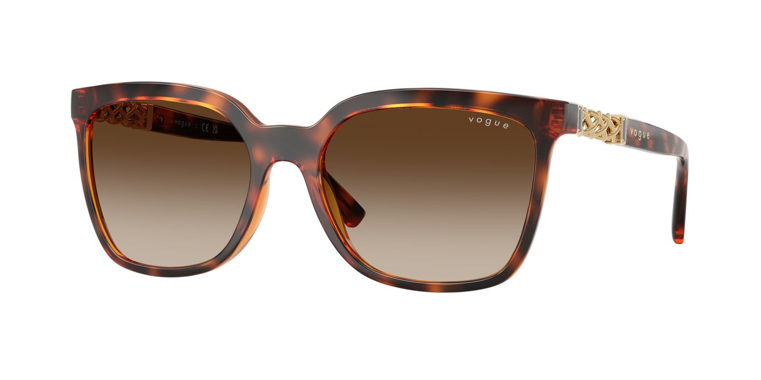 Sunglasses Vogue VO 5633SB (W65613) color havana scuro shape square lenses marrone sfumato