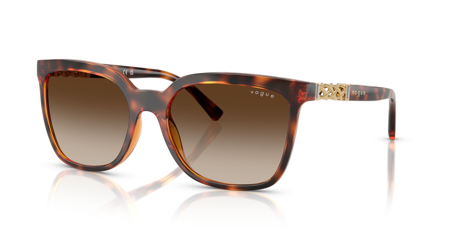 Sunglasses Vogue VO 5633SB (W65613) color havana scuro shape square lenses marrone sfumato