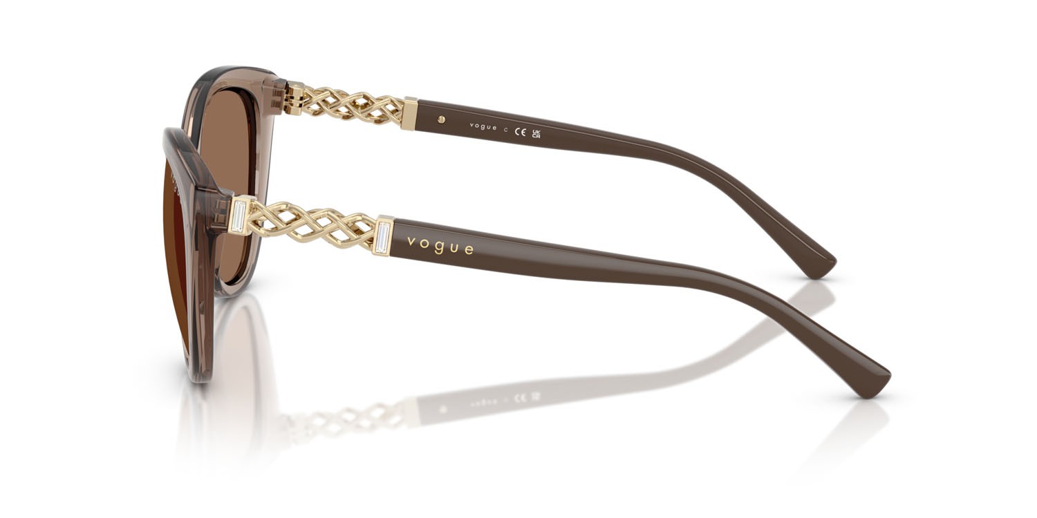 Occhiali da sole Vogue VO 5634SB (294073) colore marrone trasparente forma cat eye lenti marrone scuro