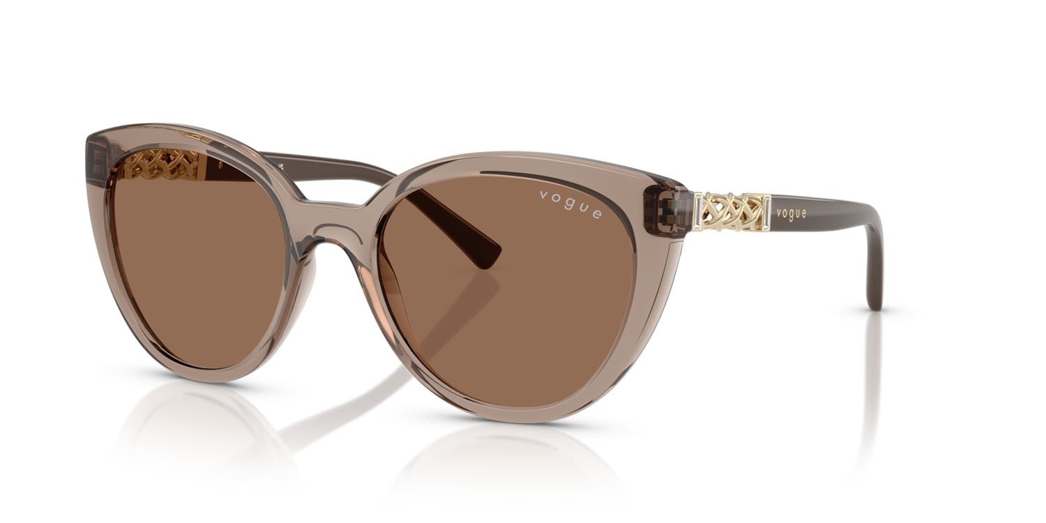 Occhiali da sole Vogue VO 5634SB (294073) colore marrone trasparente forma cat eye lenti marrone scuro