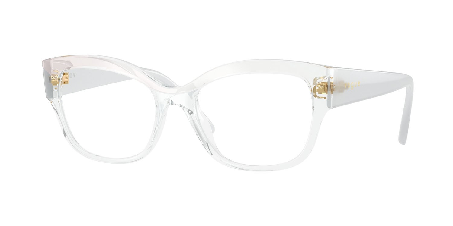 Eyeglasses Vogue VO 5635U (3226) color top bianco/trasparente shape square lenses lente demo
