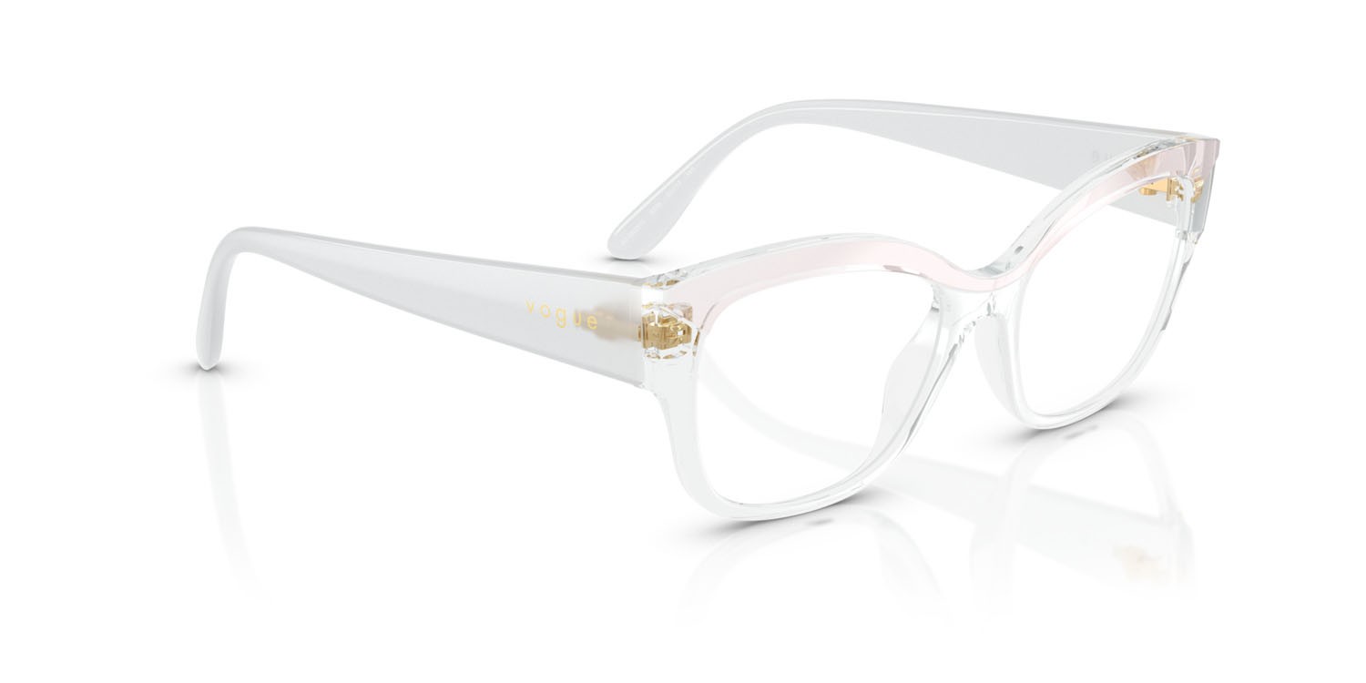 Eyeglasses Vogue VO 5635U (3226) color top bianco/trasparente shape square lenses lente demo