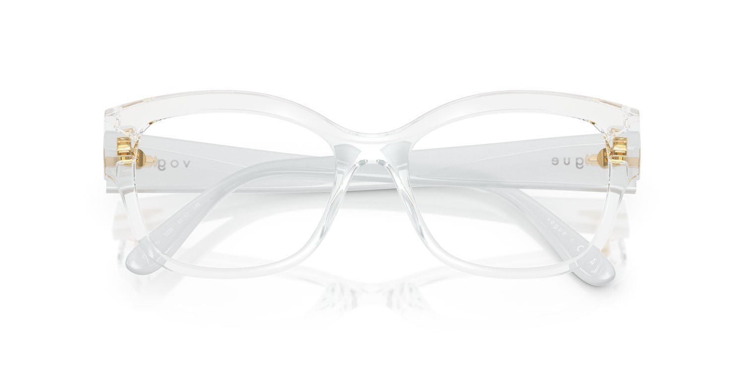 Eyeglasses Vogue VO 5635U (3226) color top bianco/trasparente shape square lenses lente demo
