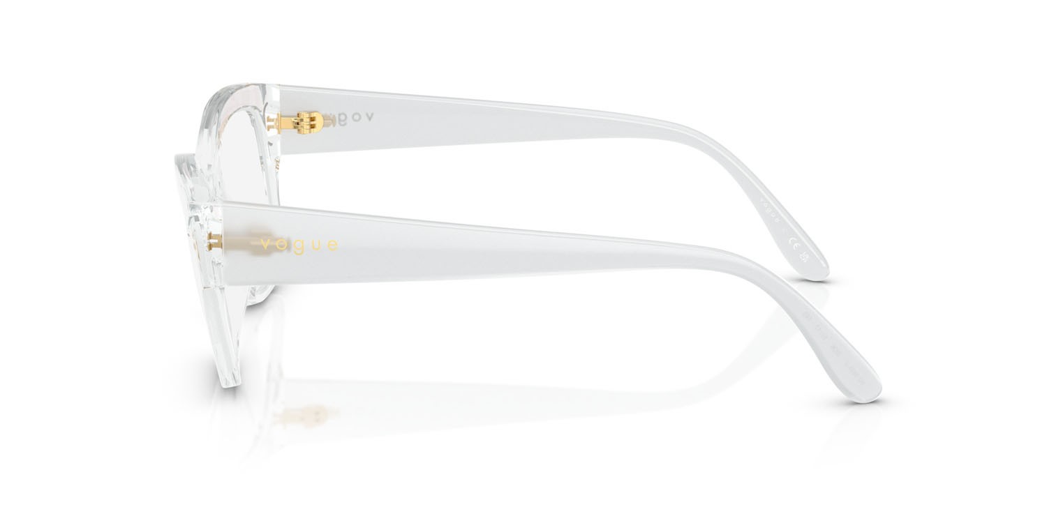 Eyeglasses Vogue VO 5635U (3226) color top bianco/trasparente shape square lenses lente demo