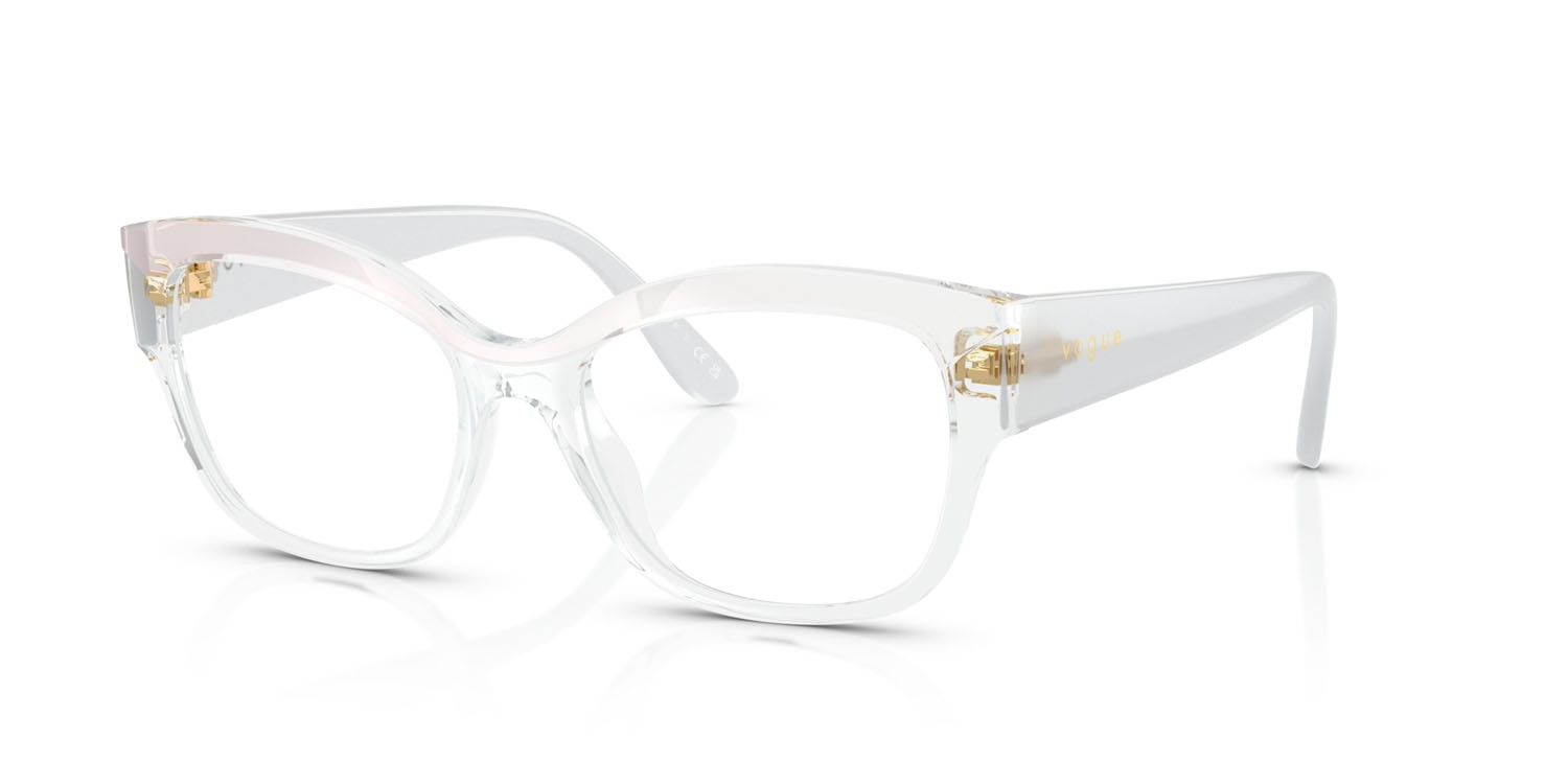Eyeglasses Vogue VO 5635U (3226) color top bianco/trasparente shape square lenses lente demo