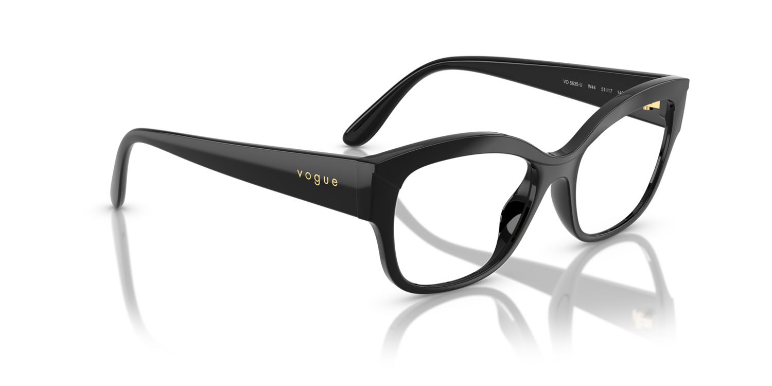 Eyeglasses Vogue VO 5635U (W44) color nero shape square lenses lente demo