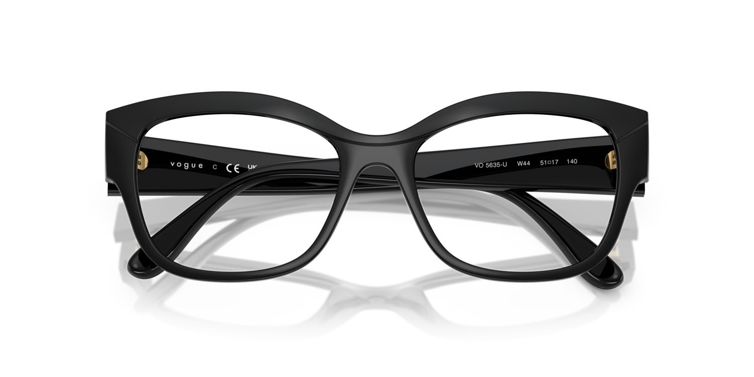 Eyeglasses Vogue VO 5635U (W44) color nero shape square lenses lente demo