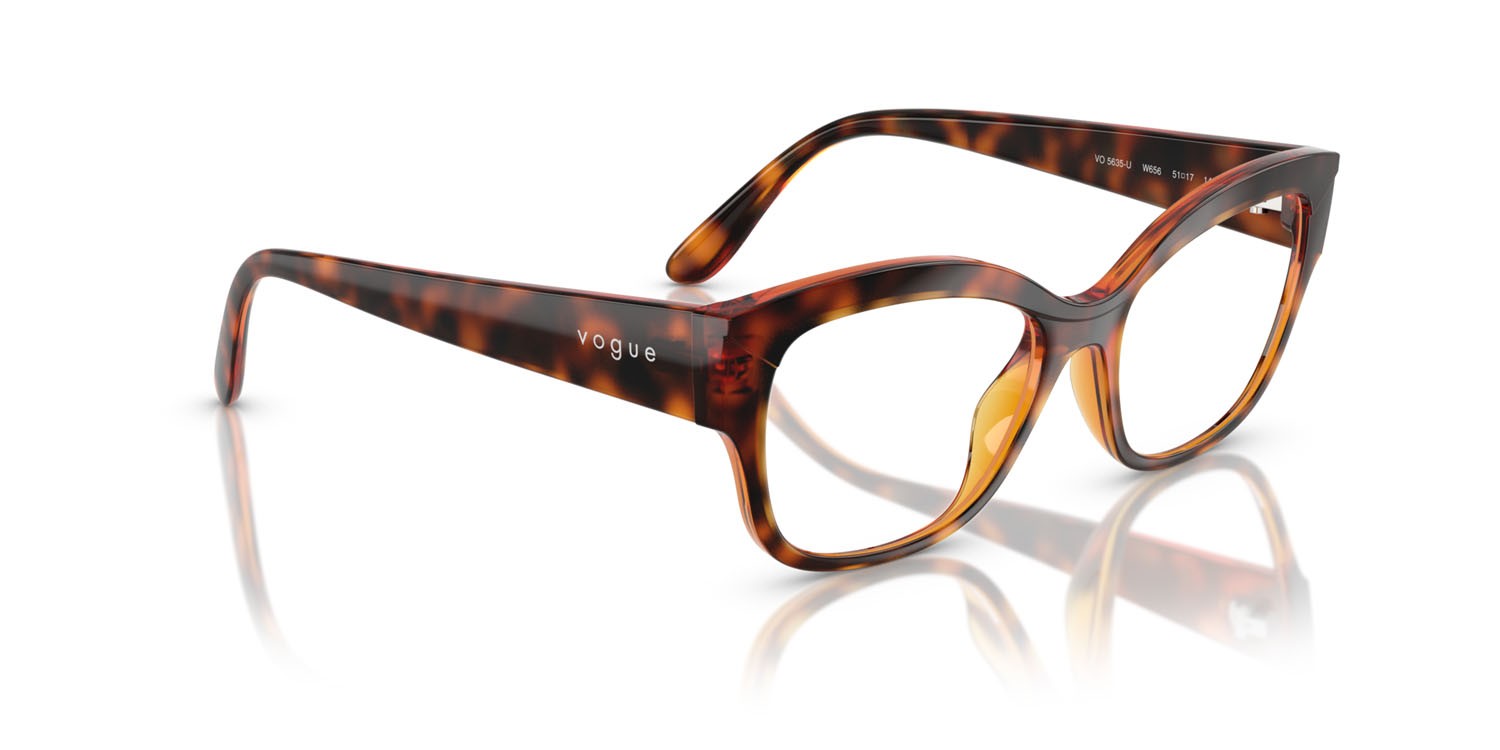 Eyeglasses Vogue VO 5635U (W656) color havana scuro shape square lenses lente demo