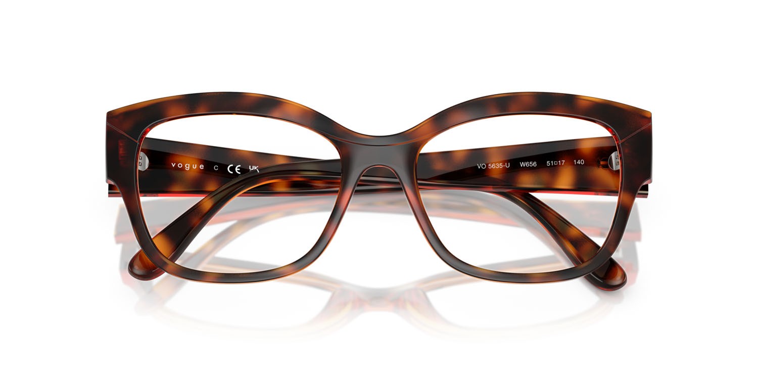 Eyeglasses Vogue VO 5635U (W656) color havana scuro shape square lenses lente demo