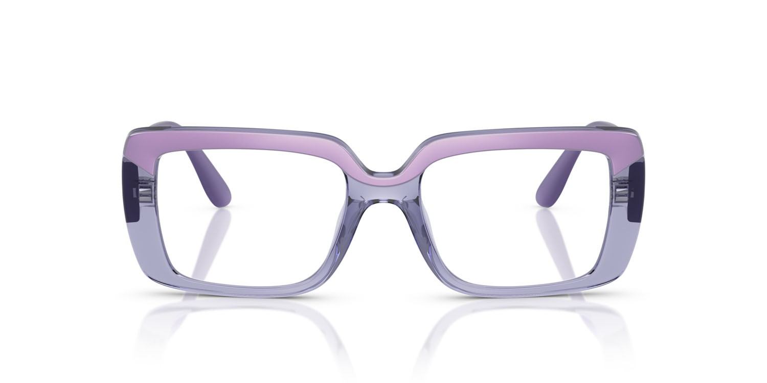 Eyeglasses Vogue VO 5636U (3223) color top violetto/violetto trasparente shape rectangle lenses lente demo