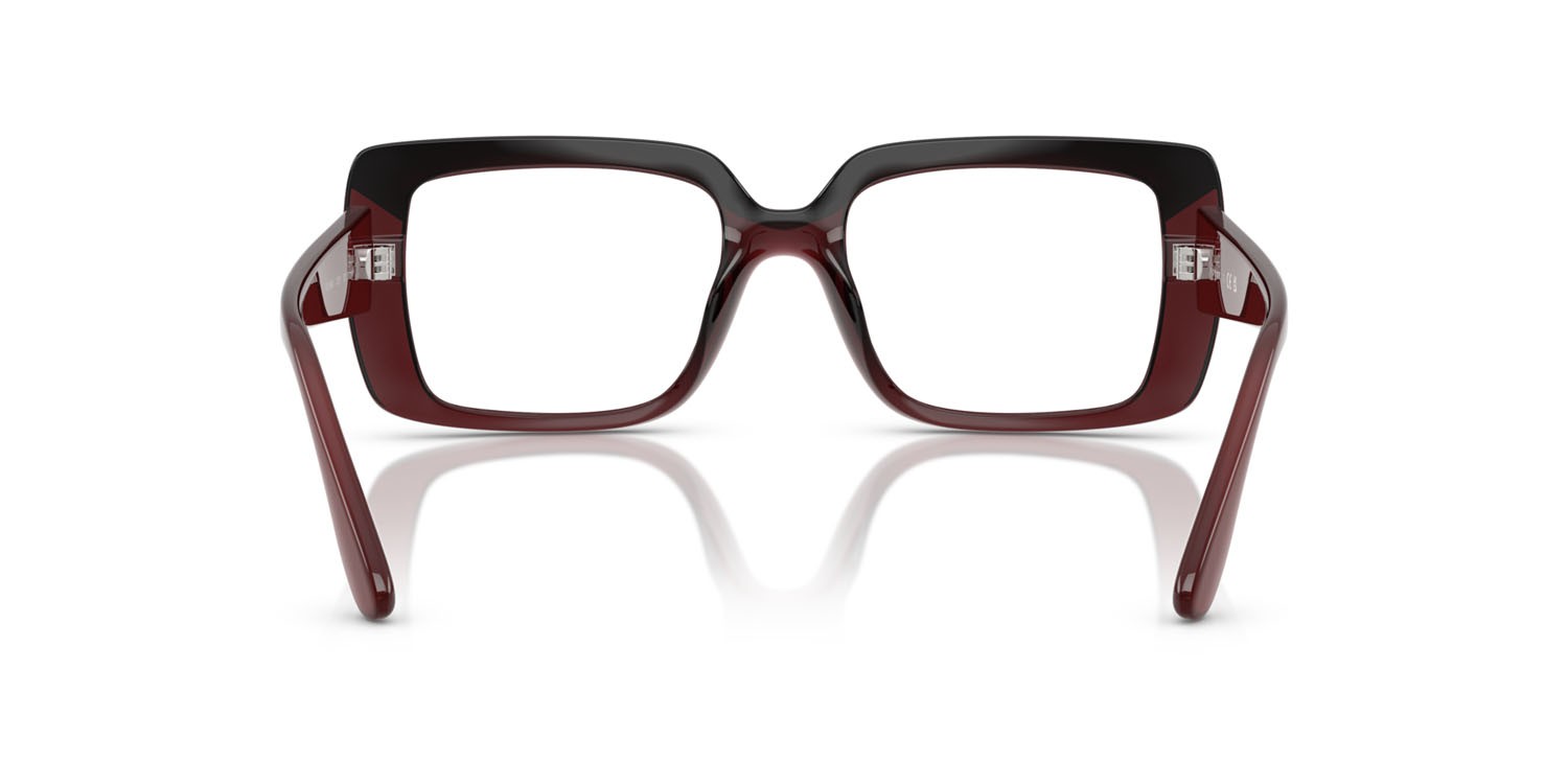 Eyeglasses Vogue VO 5636U (3225) color top rosso/rosso trasparente shape rectangle lenses lente demo