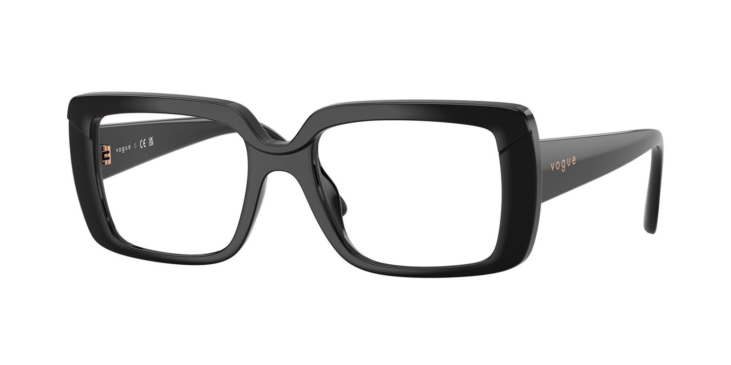 Eyeglasses Vogue VO 5636U (W44) color nero shape rectangle lenses lente demo