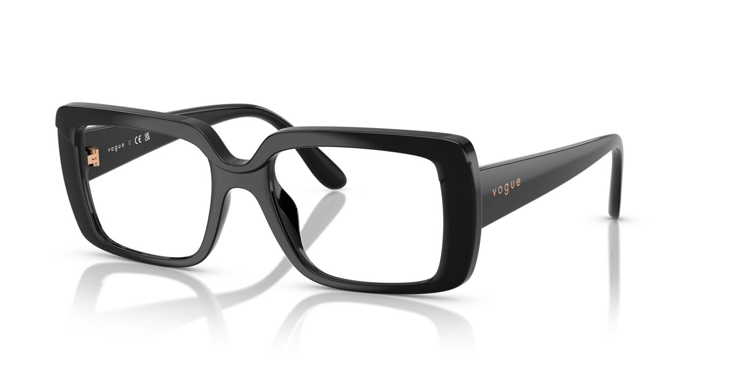 Eyeglasses Vogue VO 5636U (W44) color nero shape rectangle lenses lente demo
