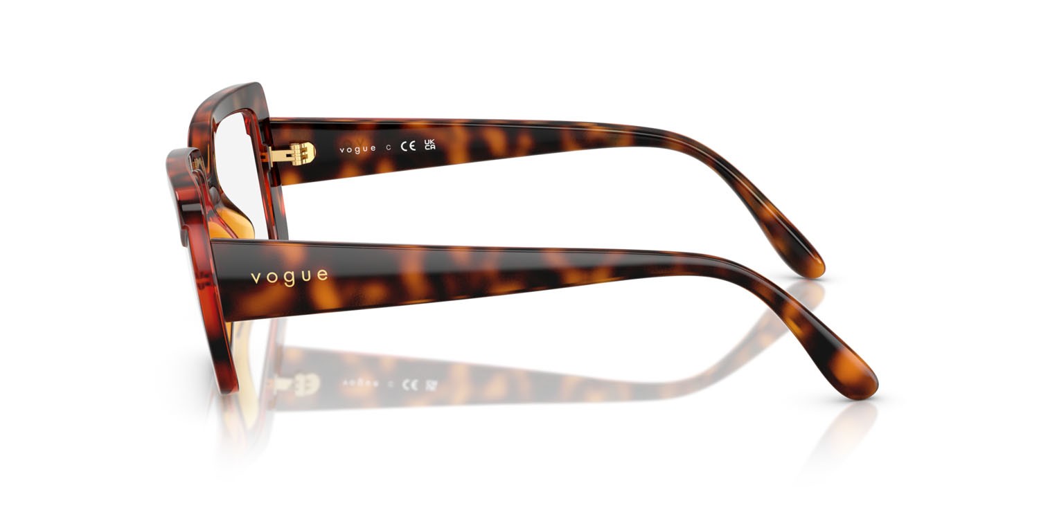 Eyeglasses Vogue VO 5636U (W656) color havana scuro shape rectangle lenses lente demo