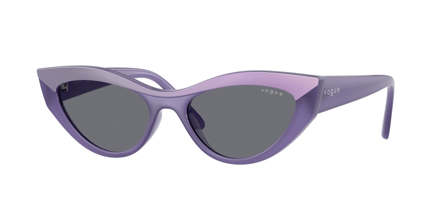 Occhiali da sole Vogue VO 5637SU (3219/1) colore top viola/viola opalino forma cat eye lenti violetto scuro/grigio