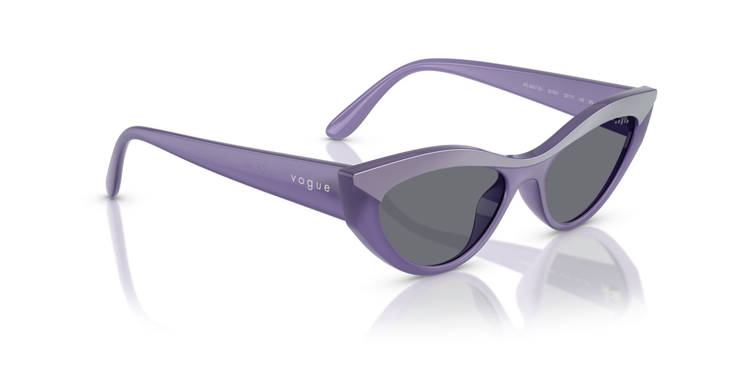 Occhiali da sole Vogue VO 5637SU (3219/1) colore top viola/viola opalino forma cat eye lenti violetto scuro/grigio