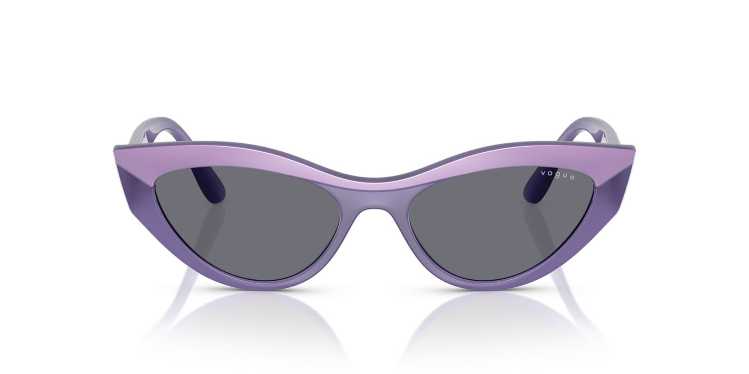Occhiali da sole Vogue VO 5637SU (3219/1) colore top viola/viola opalino forma cat eye lenti violetto scuro/grigio